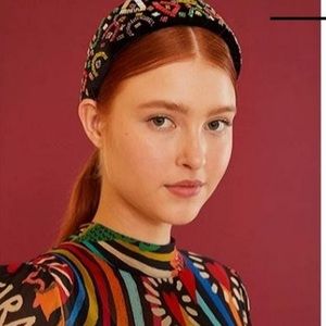 Embroidered Velvet Headband